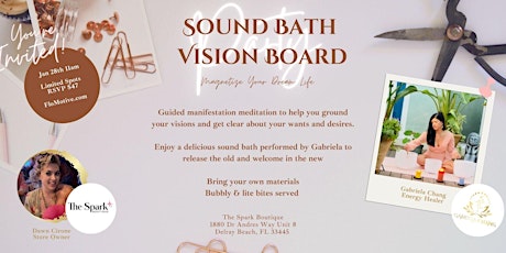 Sound Bath Vision Board Party 2023