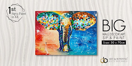 Sip & Paint Night : BIG Canvas - ABSTRACT ELEPHANT