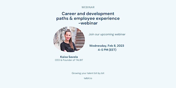 Career and development paths & employee experience -webinar
