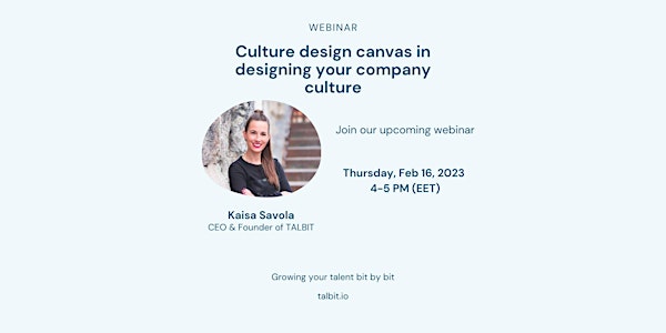Culture design canvas - webinar
