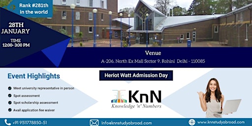 Heriot-Watt University Admission Day