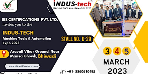 Indus Tech Machine Tools & Automation Expo 2023 Bhiwadi
