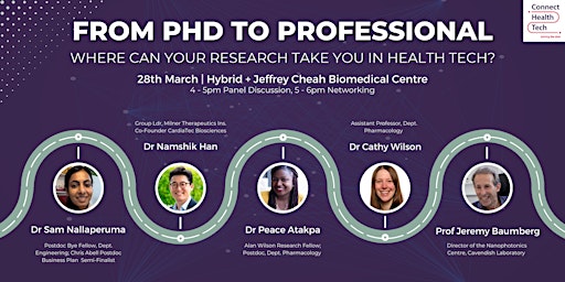 From PhD to Professional – where can your research take you in health tech?