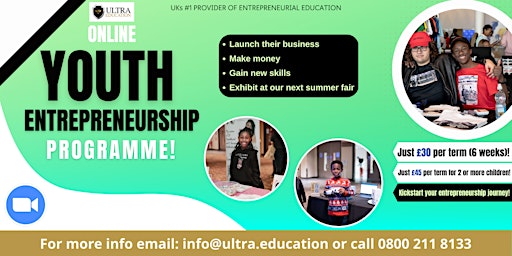 Online Weekly Youth Entrepreneurship Programme