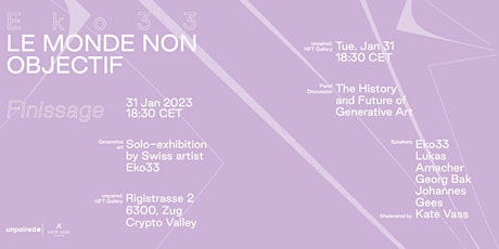 Event Night:  Panel Talks - "The History and Future of Generative Art"
