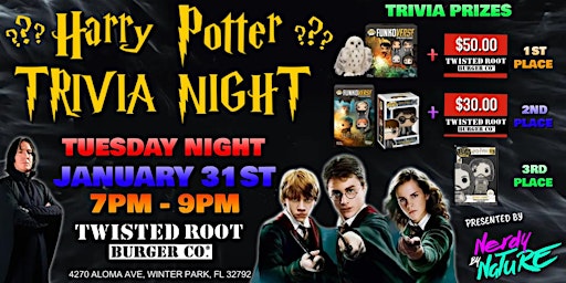 HARRY POTTER TRIVIA @ TWISTED ROOT