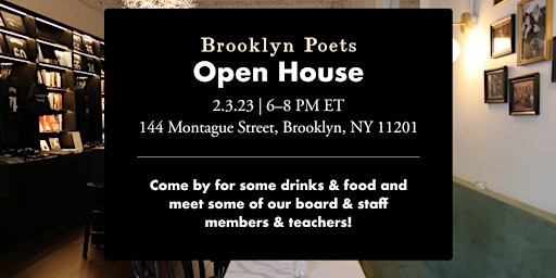 Brooklyn Poets Open House