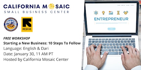 FREE WORKSHOP* Starting a New Business: 10 Steps To Follow