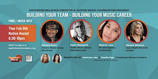 Building Your Team, Building Your Music Career // Panel + Mixer