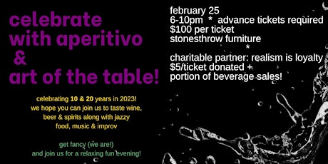 A Party Celebrating Art of the Table's 20 + Aperitivo's 10 years!