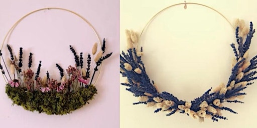 Dried flower wreath making online workshop primary image