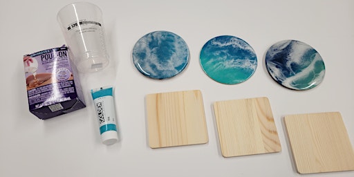 Imagem principal de Coastal Resin Coasters - Enchanted Lake