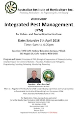 WORKSHOP: Integrated Pest Management (IPM) for Urban and Production Horticulture - 6 AIH CPD Points primary image