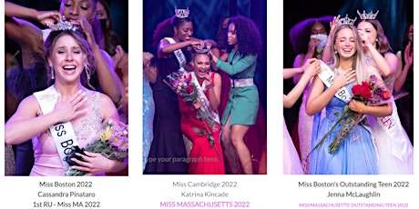 2023 Miss Boston/Cambridge & Miss Boston's Outstanding Teen Competition