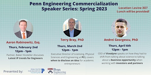 Penn Engineering Commercialization Speaker Series: Spring 2023