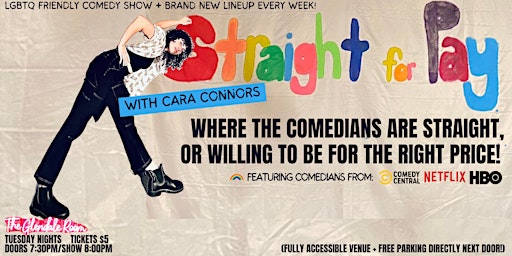 Imagen principal de STRAIGHT FOR PAY COMEDY WITH CARA CONNORS (Tuesdays at The Glendale Room)