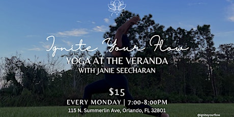 Yoga & Meditation, Outdoors at The Veranda - Every Monday Downtown Orlando