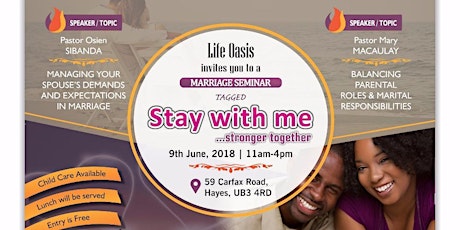 'STAY WITH ME...'(MARRIAGE SEMINAR) primary image