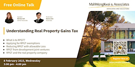 MWKA Online Talk: Understanding Real Property Gains Tax