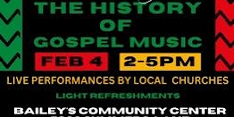 Black History Program The History of Gospel