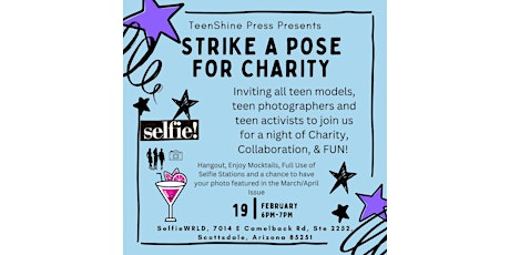 TeenShine Press - Strike a Pose for Charity Night!