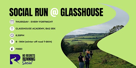 Hauptbild für THURSDAY Social Run @ Glasshouse - 30th March 2023 - 6.30pm