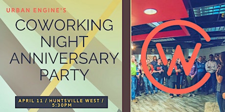 Urban Engine's 3 Year Anniversary of CoWorking Night Huntsville primary image