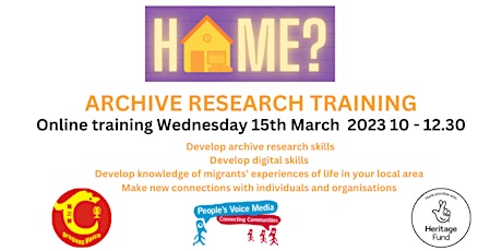 Primaire afbeelding van Online Archive Research Training (Manchester)
