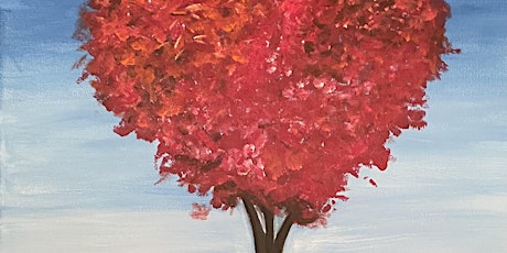 Symbol of Love & Loyalty--Wine & Canvas event "Heart Tree" in Broad Ripple