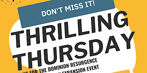 THRILLING THURSDAY RECRUITING EVENT