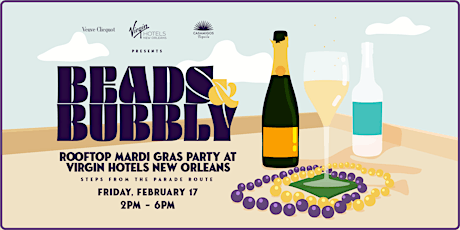 Beads & Bubbly: Rooftop Mardi Gras Kick-Off