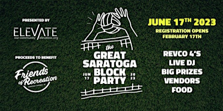 Elevate OC Presents: The 2nd Annual Great Saratoga Block Party
