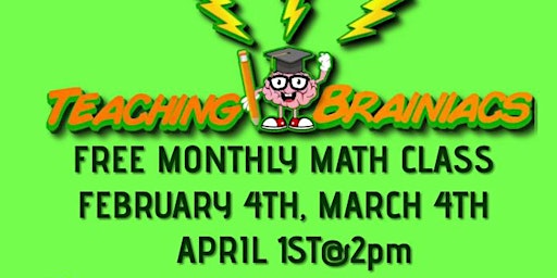 FREE  MONTHLY MATH CLASS FOR 3rd-5th grade