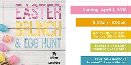 Easter Brunch 2018 primary image