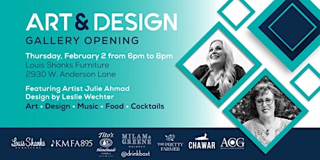 Louis Shanks 'Art & Design' Gallery Opening Featuring Artist, Julie Ahmad