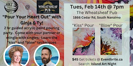 Pour Your Heart Out!  Valentine's Acrylic Paint Pours at the Wheatsheaf Pub