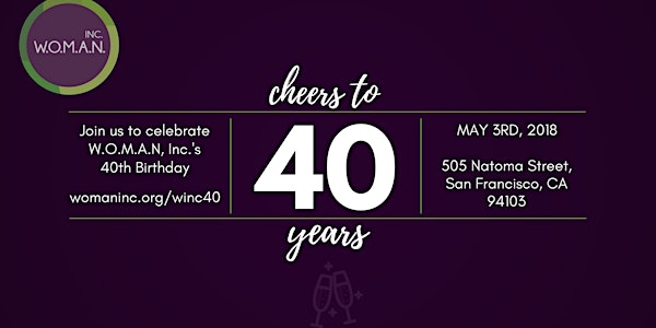 W.O.M.A.N., Inc.'s 40th Birthday Party