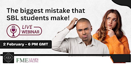The biggest mistakes that SBL students make!
