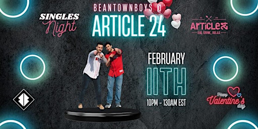 V-Day Singles DJ Night with The Beantown Boys