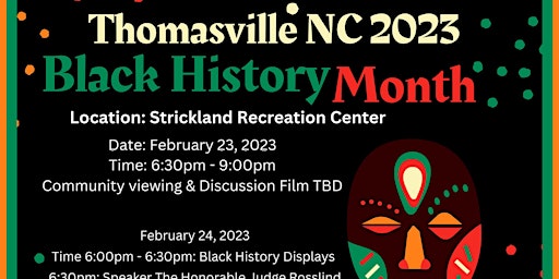 2023 Thomasville Black History Month Program