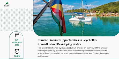 Climate Finance- Delivering Results in Small Island Developing States