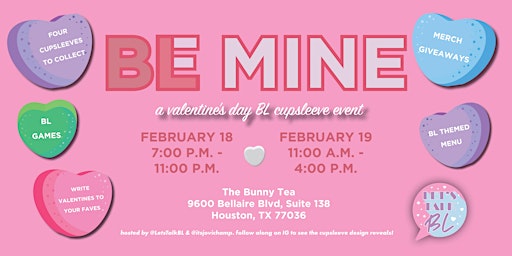 BE MINE: A Valentine's Day BL Cupsleeve Event