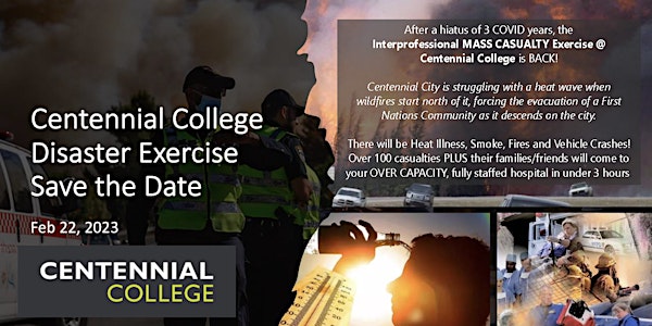 Mass Casualty Exercise 2023 Centennial College Student Registration
