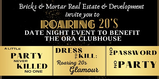 Roaring 20's Speakeasy Date Night to benefit The Ora Clubhouse