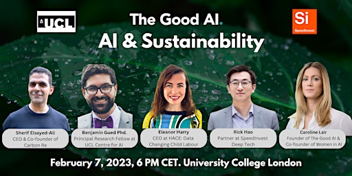 The Good AI X SpeedInvest Meet-Up: AI & Sustainability