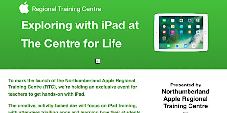 Northumberland RTC: Exploring with iPad at  The Centre for Life primary image
