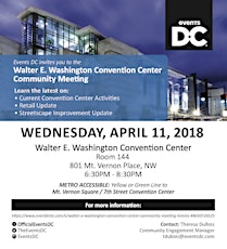 Walter E. Washington Convention Center Community Meeting primary image
