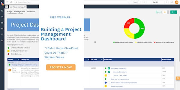 IDK Webinar: Building a Project Management Dashboard in ClearPoint