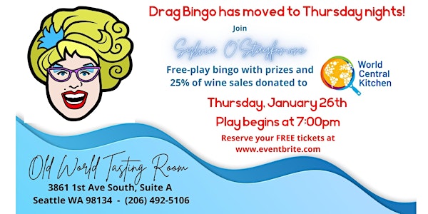 Drag Queen Bingo at Old World Tasting Room Thursday, January 26th