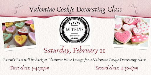 Valentine Cookie Decorating Class with Eatem's Eats